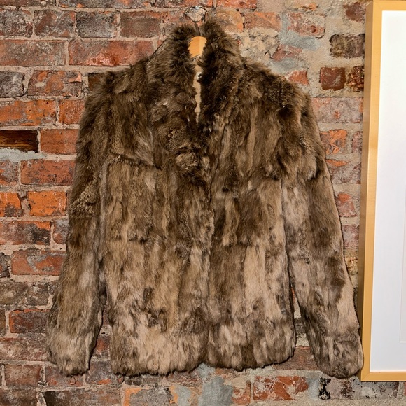 Jackets & Coats Vintage Genuine Rabbit Fur Coat Poshmark